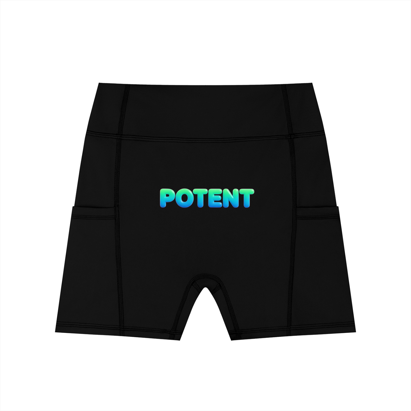 Women's High-Waisted Pocket Biker Shorts