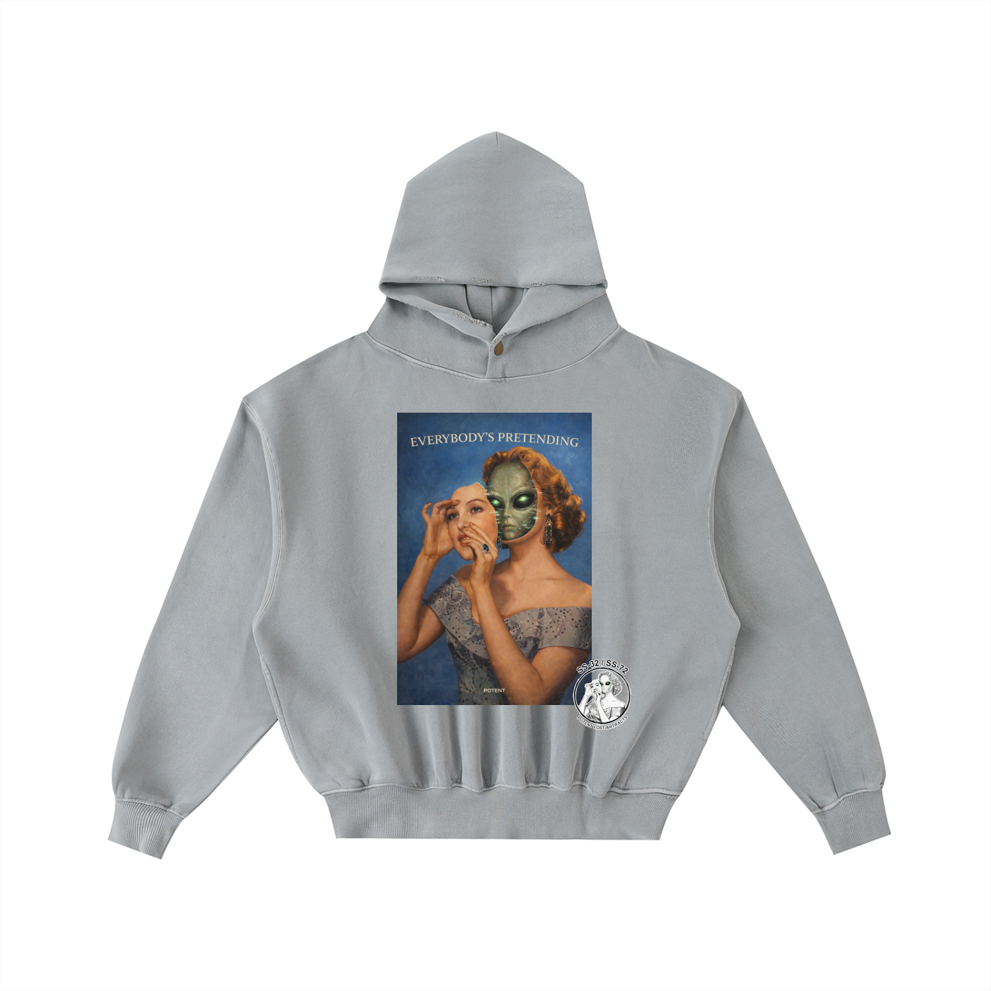 Frayed Enzyme Washed Fleece Hoodie