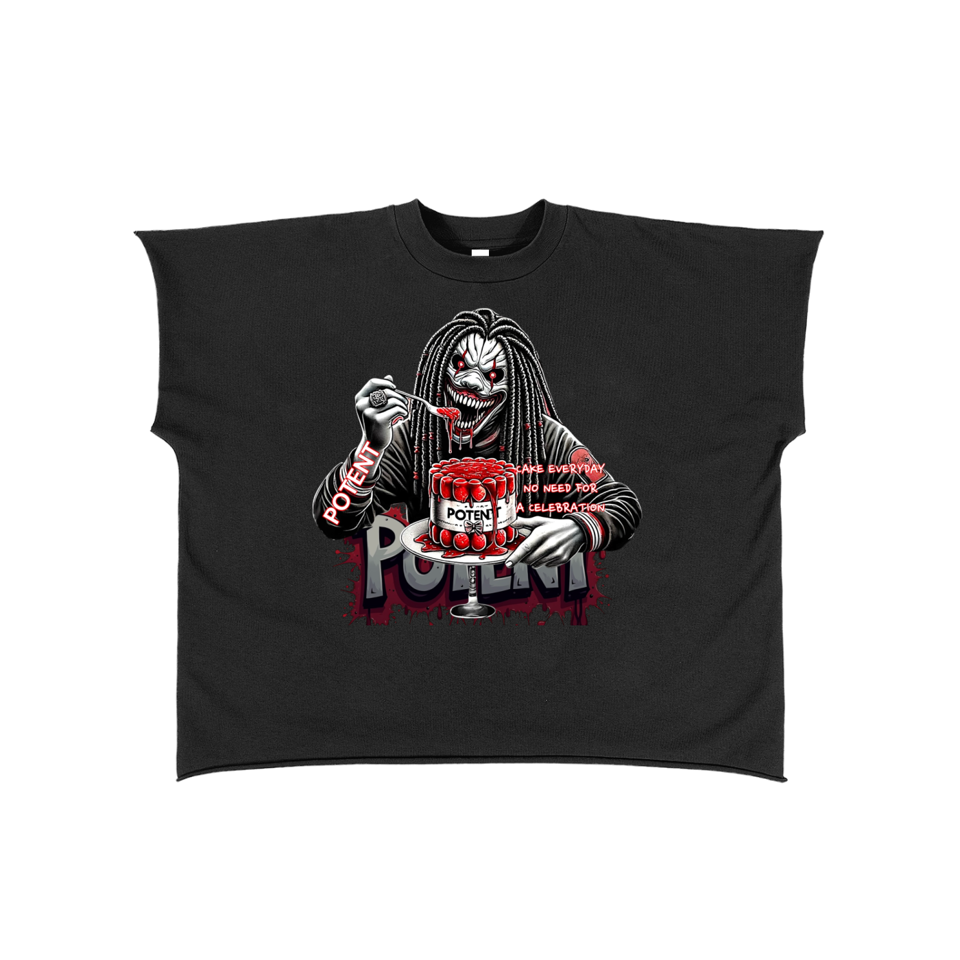 Raw Edge Boxy Non-Shrink T-Shirt