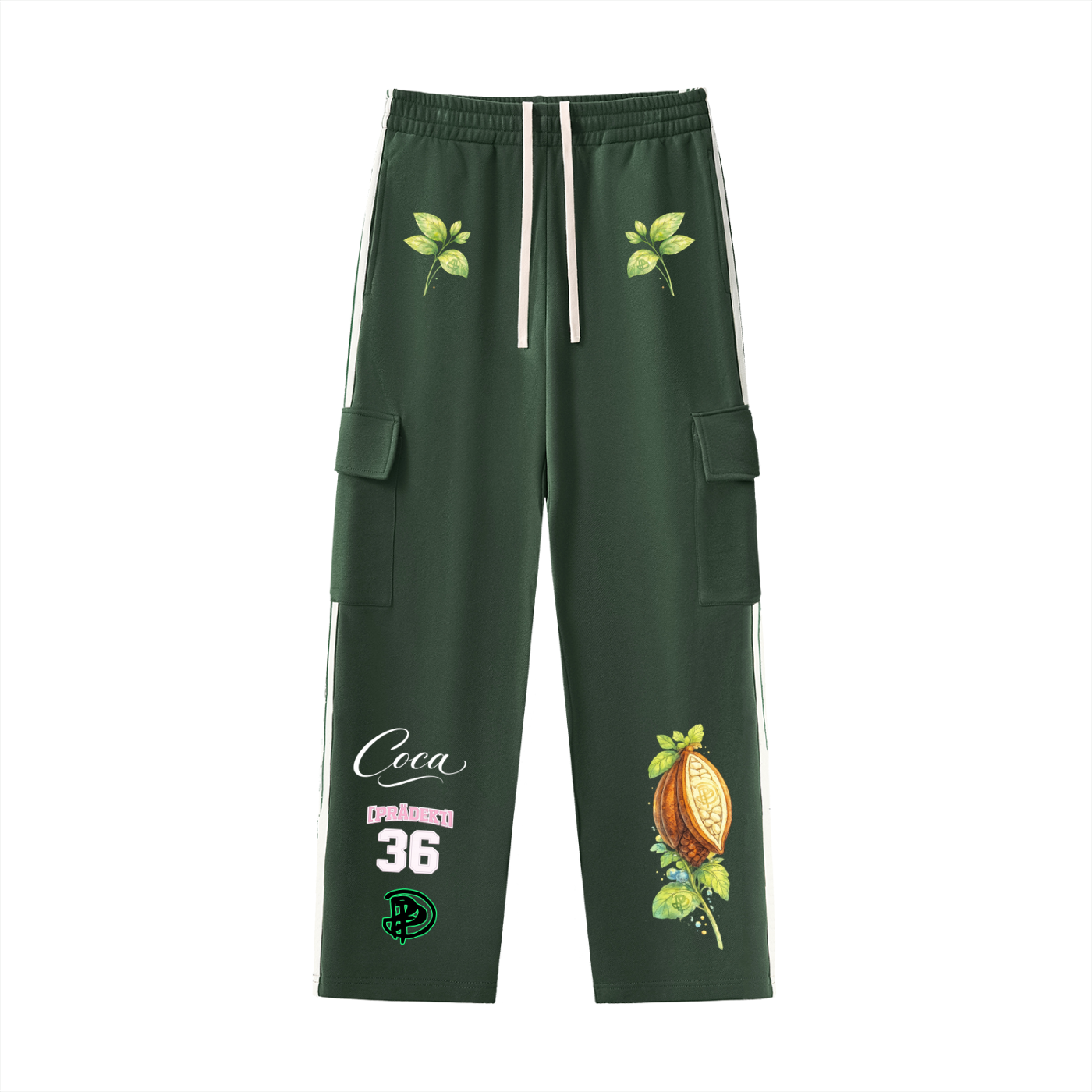 Side Stripe Straight-Leg Pants