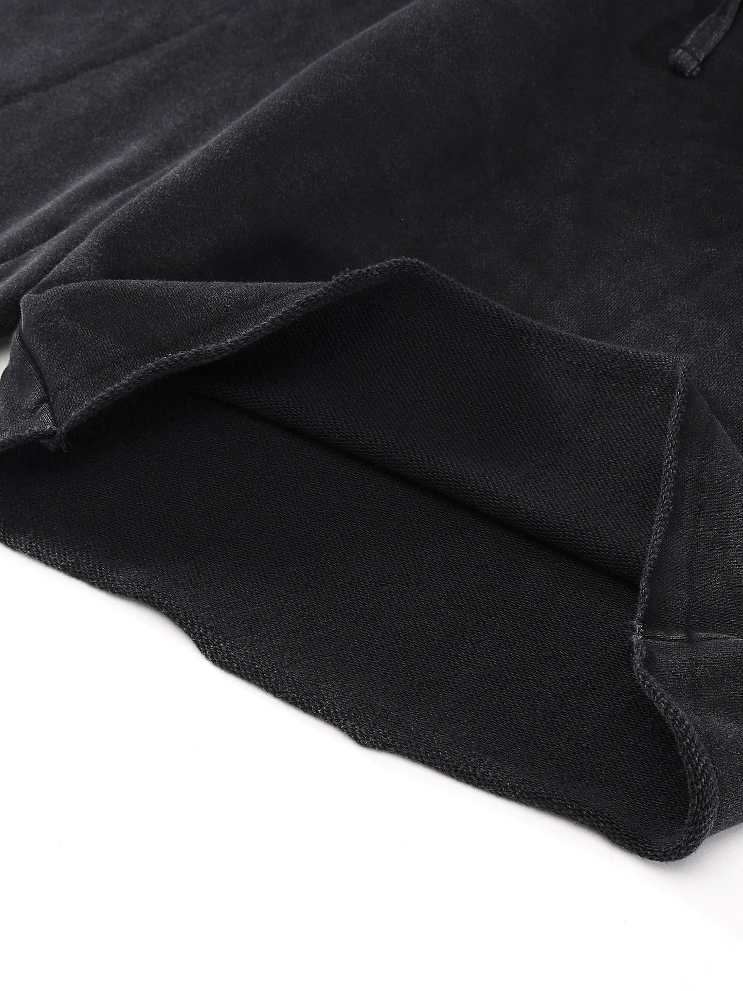 Heavyweight  Vintage Washed  Tiger Stripes Short Pants - 360 GSM