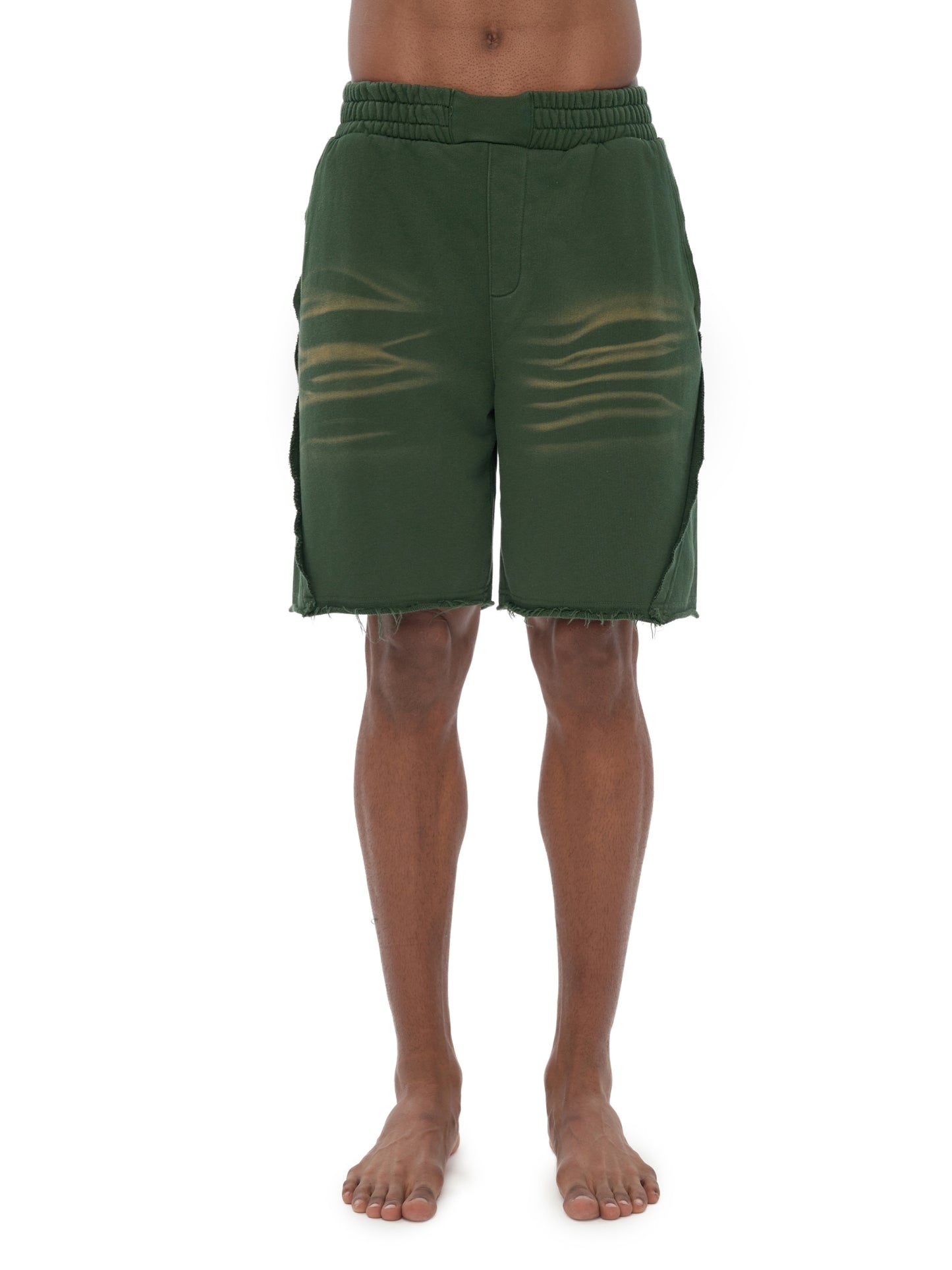 Heavyweight  Vintage Washed  Tiger Stripes Short Pants - 360 GSM