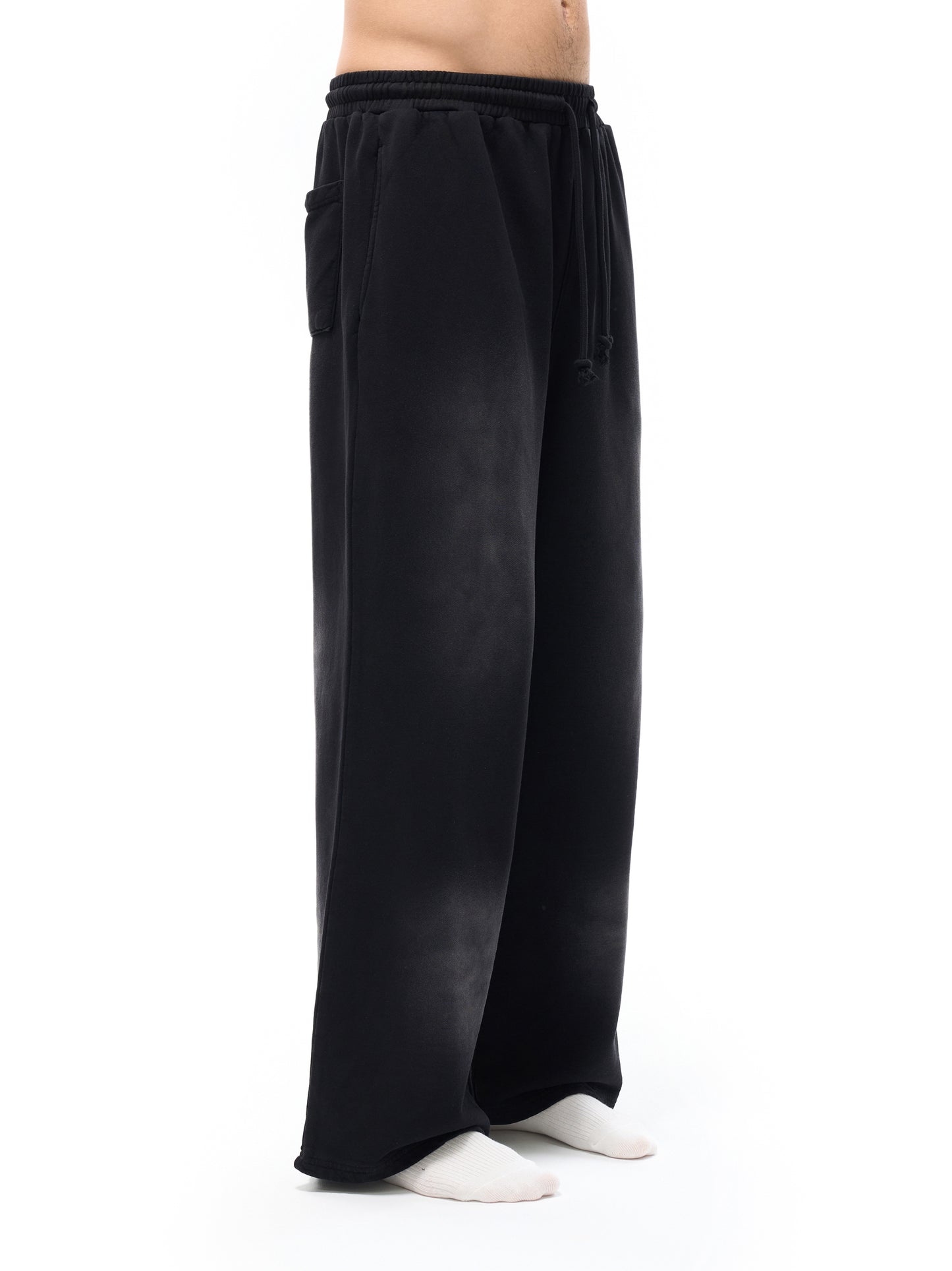 Effortless Athleisure Pure Cotton Handcrafted Monkey Wash Loose fit Sweatpants