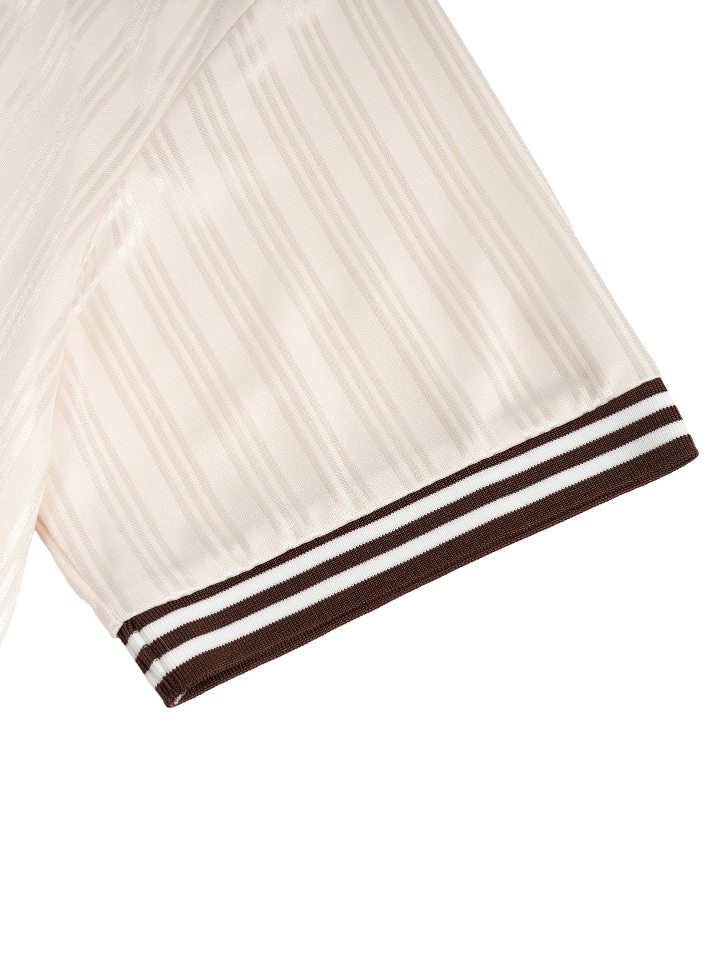 Contrast Stripes Polo Collar T-Shirt