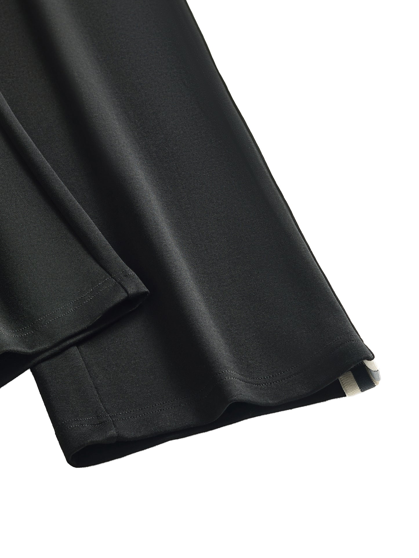 Contrast Side-Stripe Straight-Leg  Pants