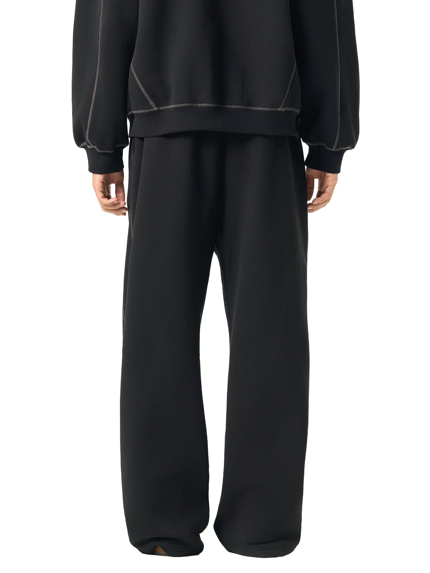 Contrast-Stitched Fleece Sweatpants