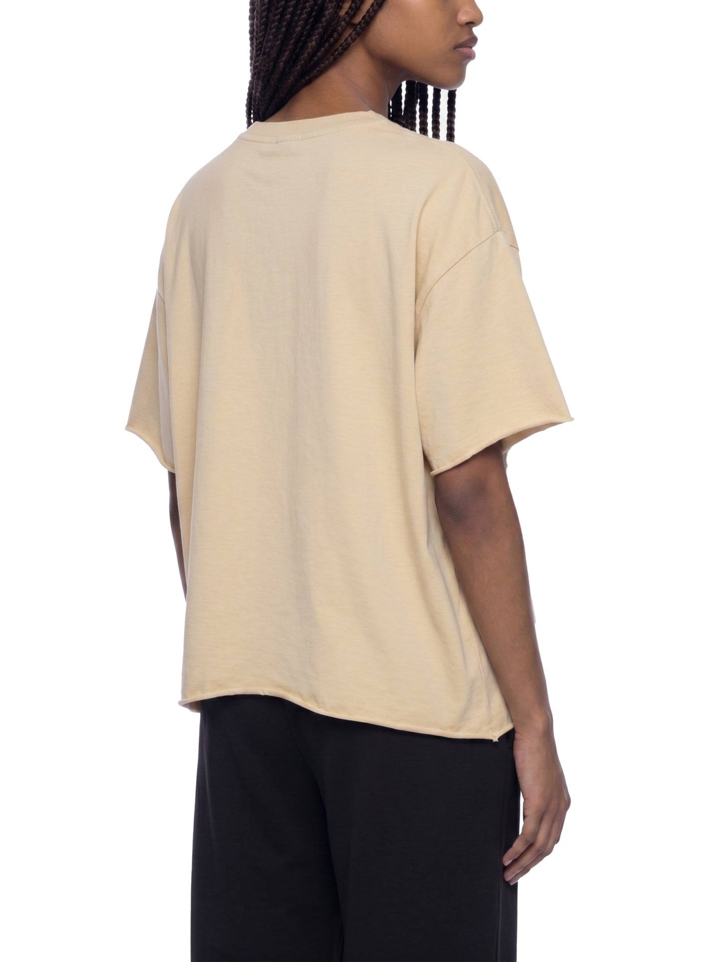 Unisex Boxy Raw Edge T-Shirt